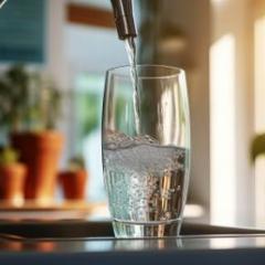 A cup being filled with water